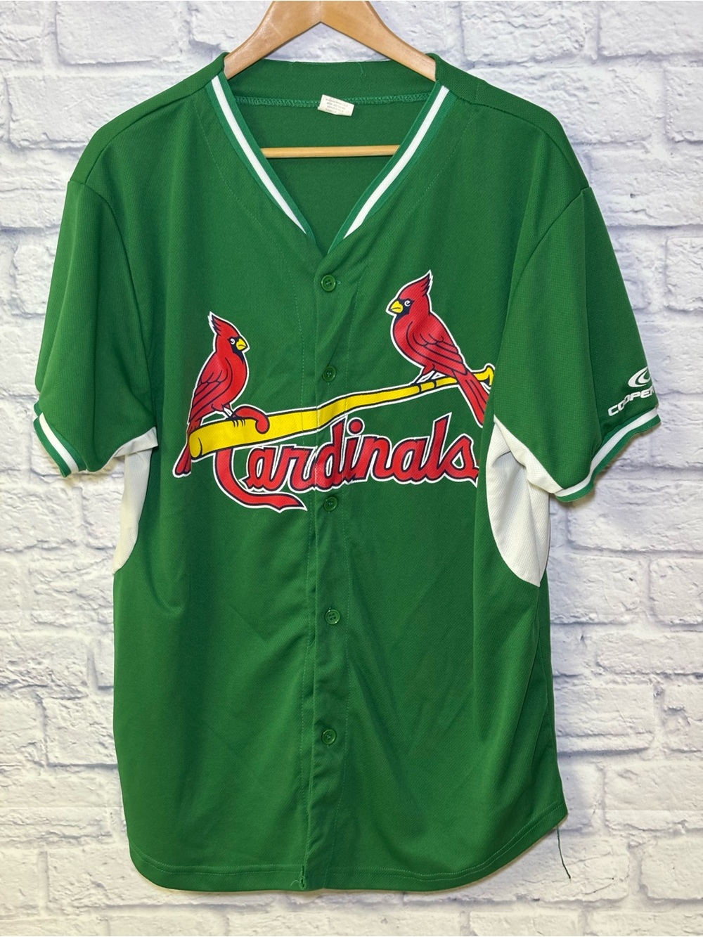 St. Louis Cardinals Cooper Tires Green Baseball Jersey Men's XL MLB